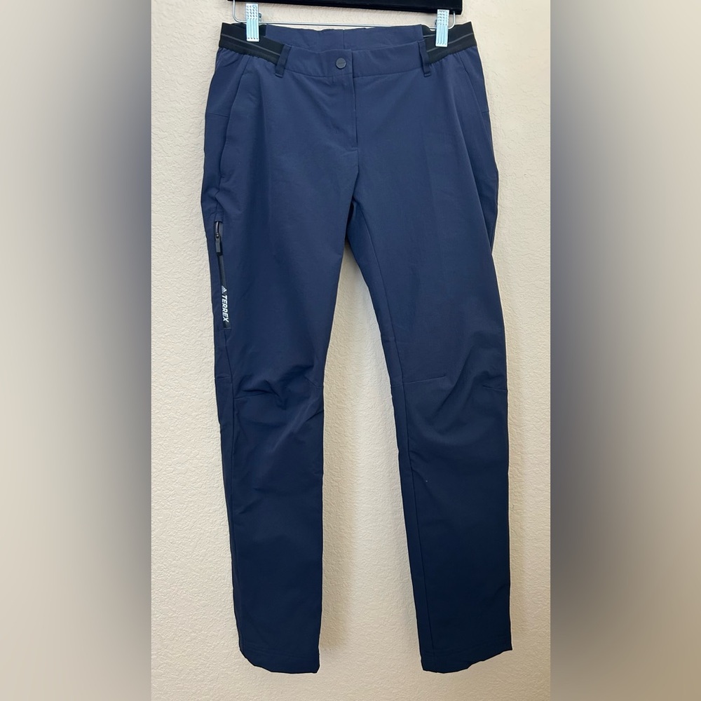 Adidas Terrex All Season Hiking Tapered Woven Pants Women’s Small Navy Blue